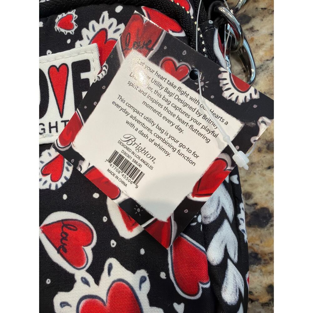 Brighton Bags Brighton Hearts A Flutter Utility Bag NWT - Picture 2 of 4